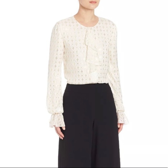 NEW St John Rare Silk Button Down Blouse - Picture 8 of 8